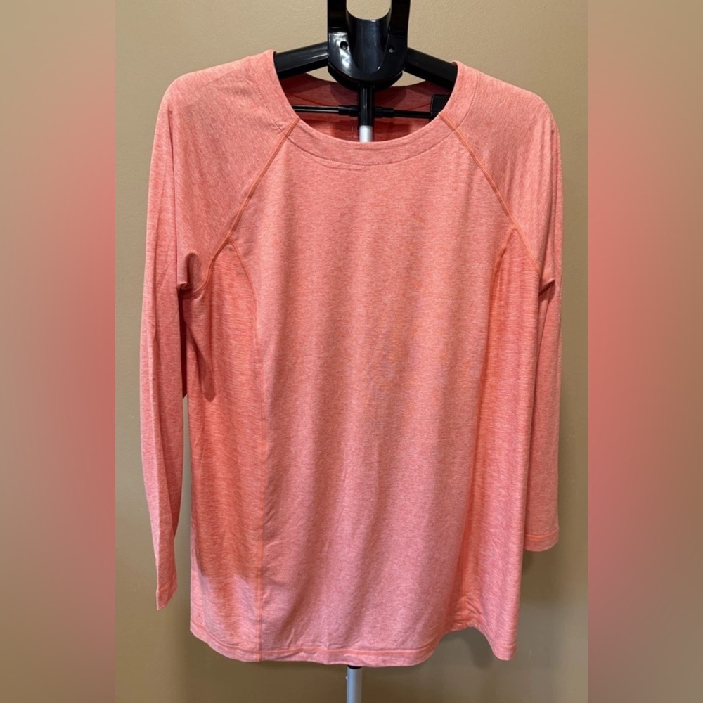 J. Jill Fit Collection Marled Tunic Top Raglan Sleeve Orange XL